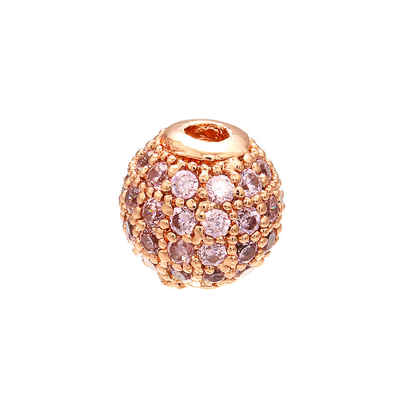 Wholesale Copper Micro Inlaid Diamond Ball Beads